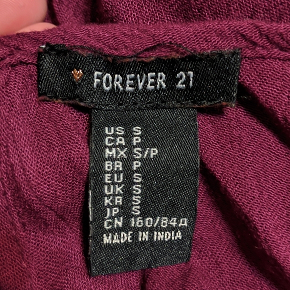 Forever 22 Burgundy Tier Lace Shift Dress - Picture 4 of 6
